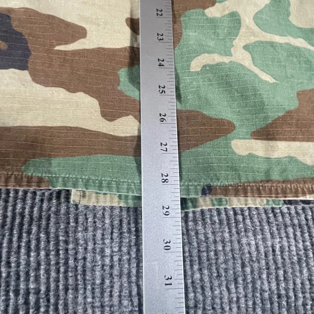VTG US Army Shirt Mens M Green Camo Button Up OD Subdued 3rd Sustainment Command